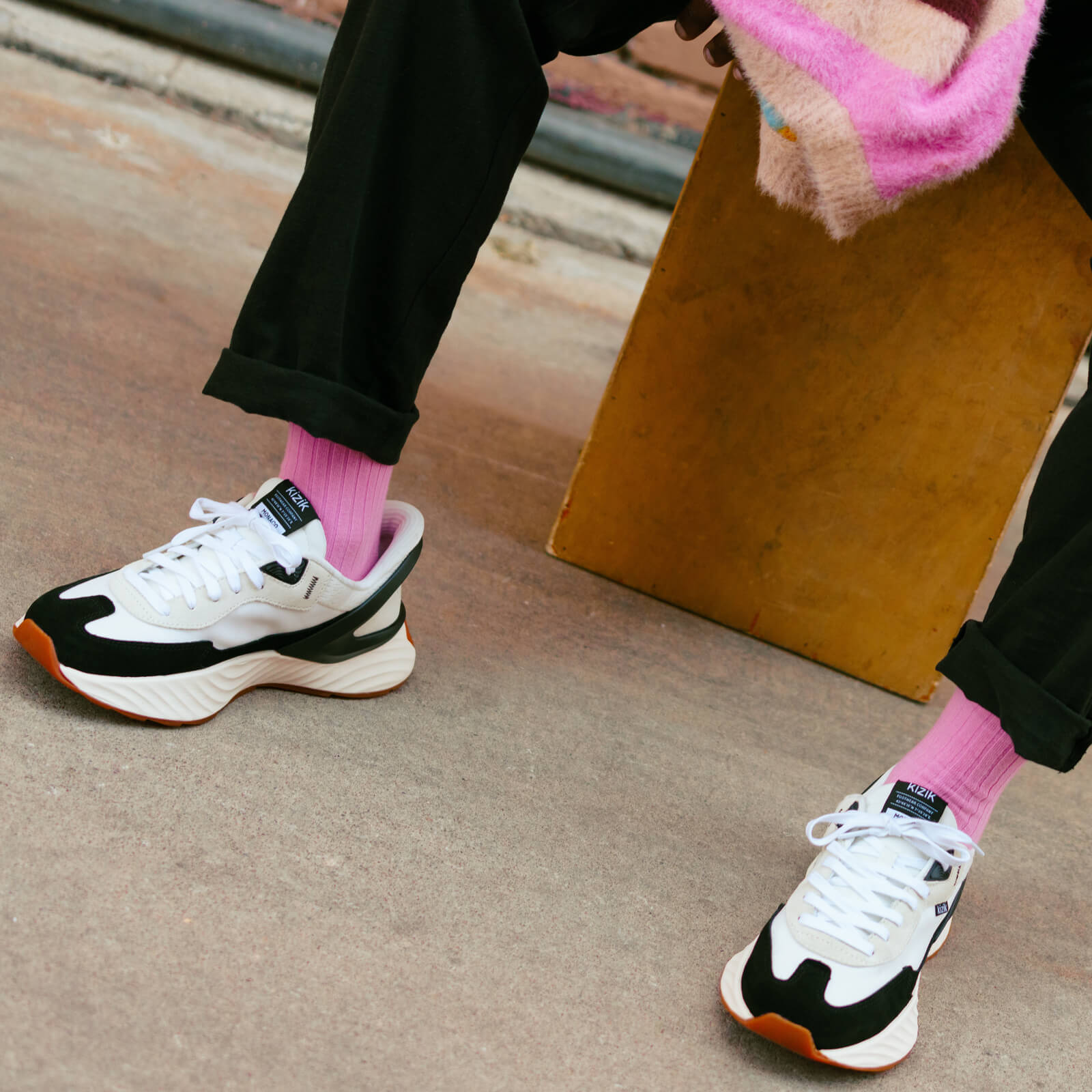 Heren Monaco - White/Black